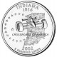 Индиана. Монета 25 центов (D). 2002 год, США.