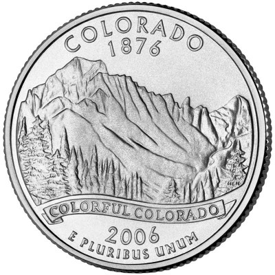 Колорадо. Монета 25 центов (P). 2006 год, США.