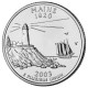 Мэн. Монета 25 центов (P). 2003 год, США.