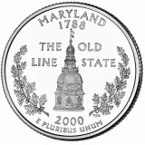 Мэриленд. Монета 25 центов (D). 2000 год, США.