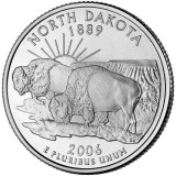 Северная Дакота. Монета 25 центов (D). 2006 год, США.