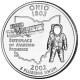 Огайо. Монета 25 центов (D). 2002 год, США.