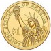 40-й президент США. Рональд Рейган. Монетный двор D. 1 доллар, 2016 год, США.