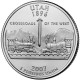 Юта. Монета 25 центов (P). 2007 год, США.
