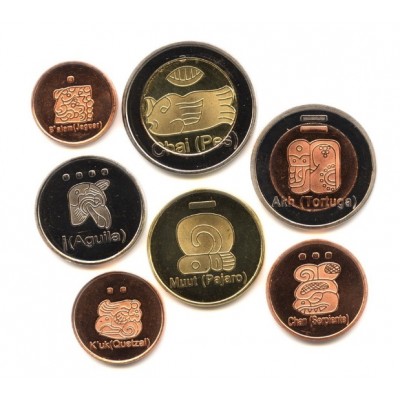 Центральная Америка Майя 2012 — набор из 7 монет
