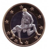 6 эросов (Sex euros). Сувенирный жетон. (Вар. 3)
