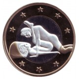 6 эросов (Sex euros). Сувенирный жетон. (Вар. 4)