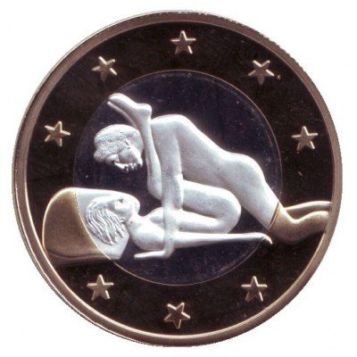  6 эросов (Sex euros). Сувенирный жетон. (Вар. 4)