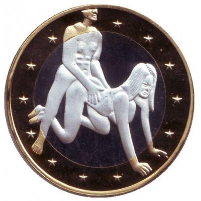 6 эросов (Sex euros). Сувенирный жетон. (Вар. 5)