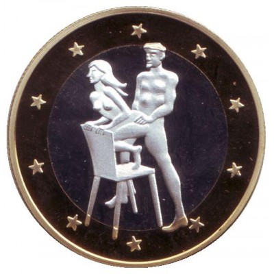6 эросов (Sex euros). Сувенирный жетон. (Вар. 6)