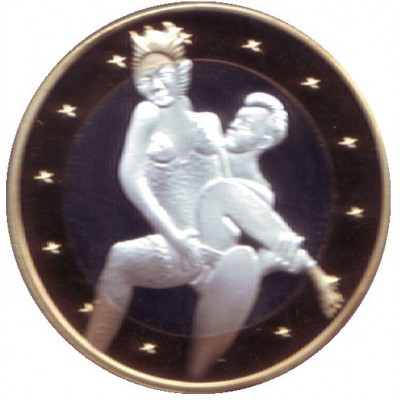 6 эросов (Sex euros). Сувенирный жетон. (Вар. 7)