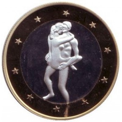  6 эросов (Sex euros). Сувенирный жетон. (Вар. 8)