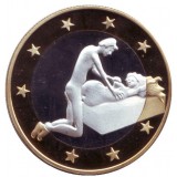 6 эросов (Sex euros). Сувенирный жетон. (Вар. 11)