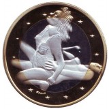 6 эросов (Sex euros). Сувенирный жетон. (Вар. 17)