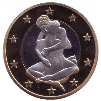  6 эросов (Sex euros). Сувенирный жетон. (Вар. 23)
