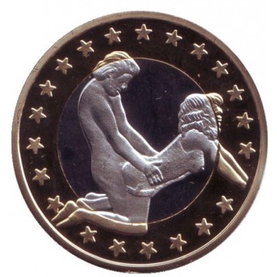 6 эросов (Sex euros). Сувенирный жетон. (Вар. 27)