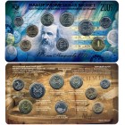 Набор разменных монет 2009 года ММД с жетоном "Менделеев Д.И. 175 лет" в буклете