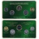 Набор разменных монет 2016 года в  зеленом буклете с фирменным  биметаллическим жетоном Гознака, ММД